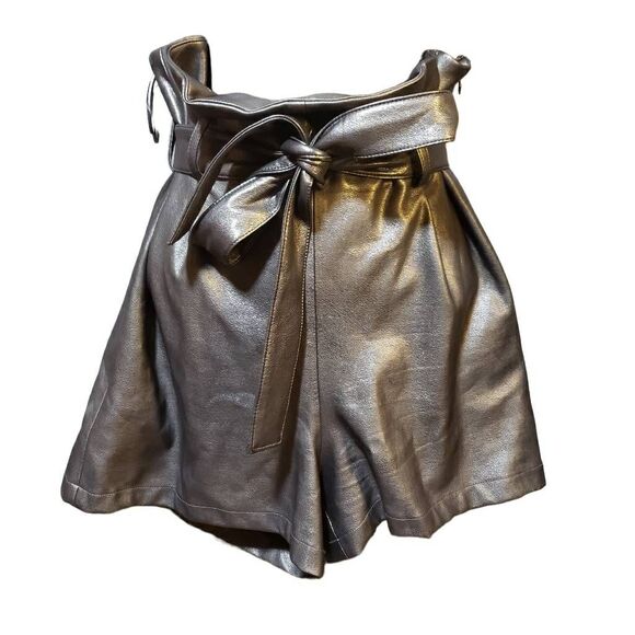 Amanda Uprichard Tessi Faux Leather Shorts Size Small‎ - Picture 1 of 11